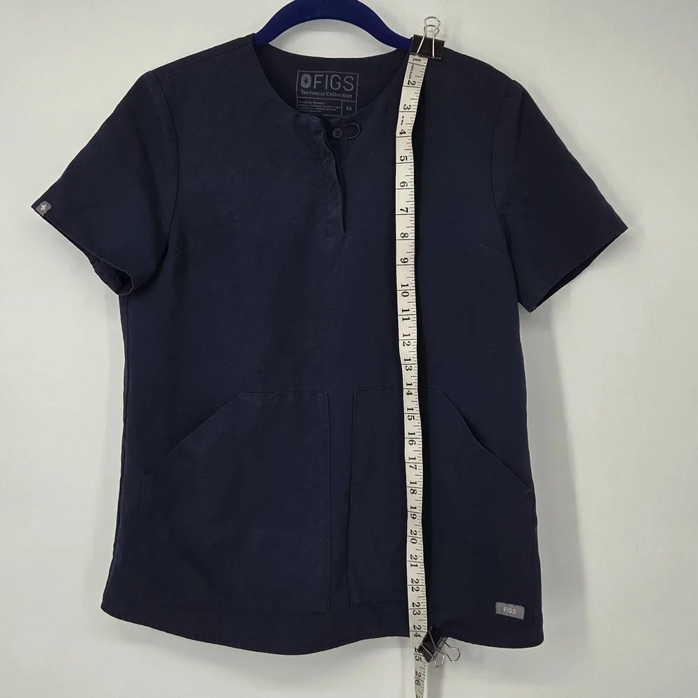 FIGS Kasane Short Sleeve Scrub Top XS Navy Blue Medical‎ Dental
